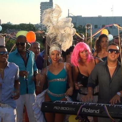 Maykel Blanco - on the set of the video for Bembé