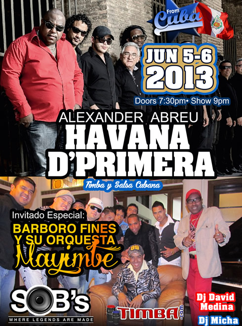 Havana D Primera + Mayimbe - New York - June 5 &amp; 6 - Cuban Music News