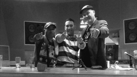 Soneros All Stars in the studio