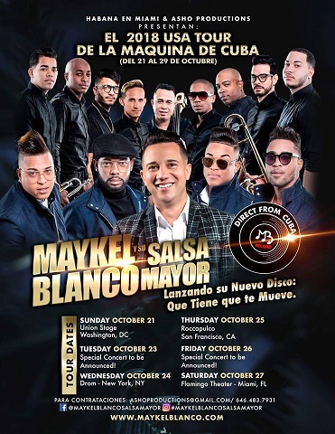 Maykel Blanco y Su Salsa Mayor USA 2018